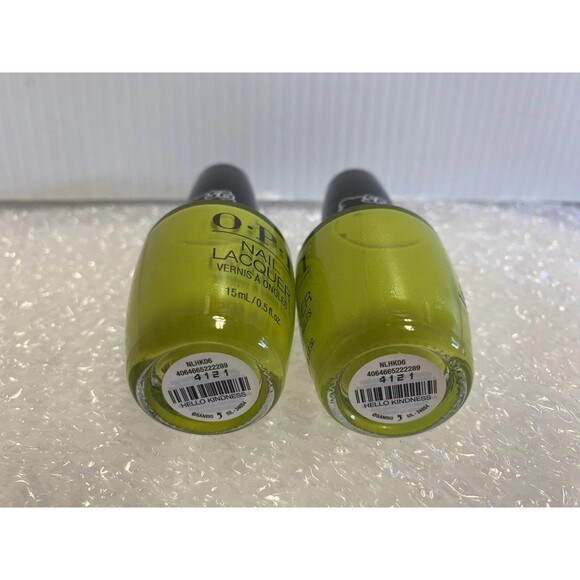 2 x OPI HELLO KINDNESS (NLHK06) New Green Shiny Nail Polish Lacquer SET - Picture 2 of 2